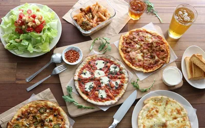 pizza on white ceramic plate